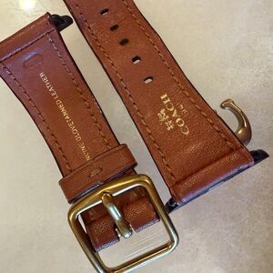 Coach Brown Leather Strap with Gold Buckle